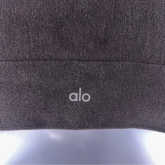 Alo Yoga Sports Bra Womens Size Small Brown Ribbed Cropped - Picture 3 of 5